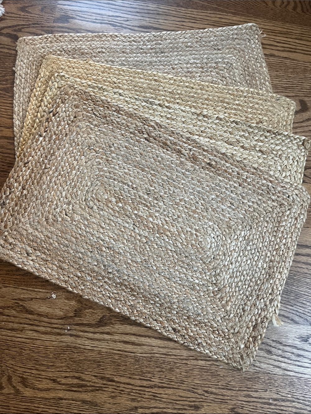 Natural Woven Seagrass 4 place Mats- Natural